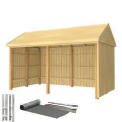 PLUS INKL. TAGPAP/ALULISTER/H-STOLPEFØDDER HAVEHUS 10 M²