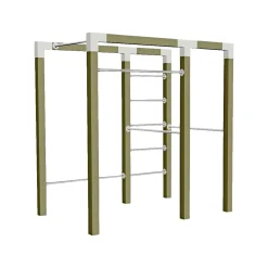 PLUS OUTDOOR FITNESSSTATIV 220 X 138 X 210 CM NATUR
