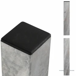 PLUS STÅLSTOLPE VARMGALVANISERET STÅL 8 X 8 X 186 CM