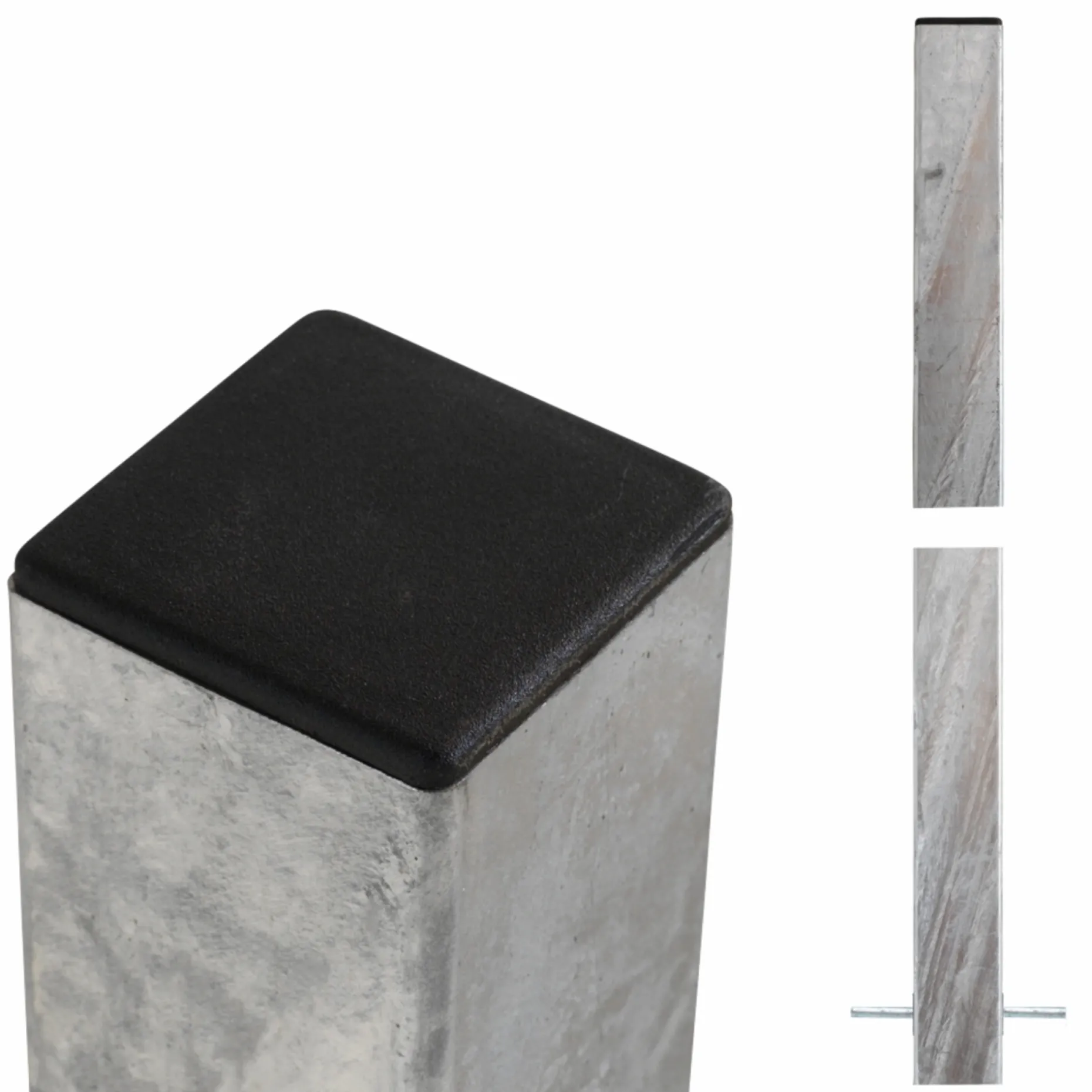 PLUS STÅLSTOLPE VARMGALVANISERET STÅL 8 X 8 X 238 CM