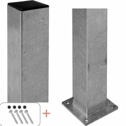 PLUS STOLPE VARMGALVANISERET STÅL 8 X 8 X 150 CM