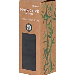 PROACTIVE BAMBUS 489-75-09 7-PAK STRØMPE SORT 40-43