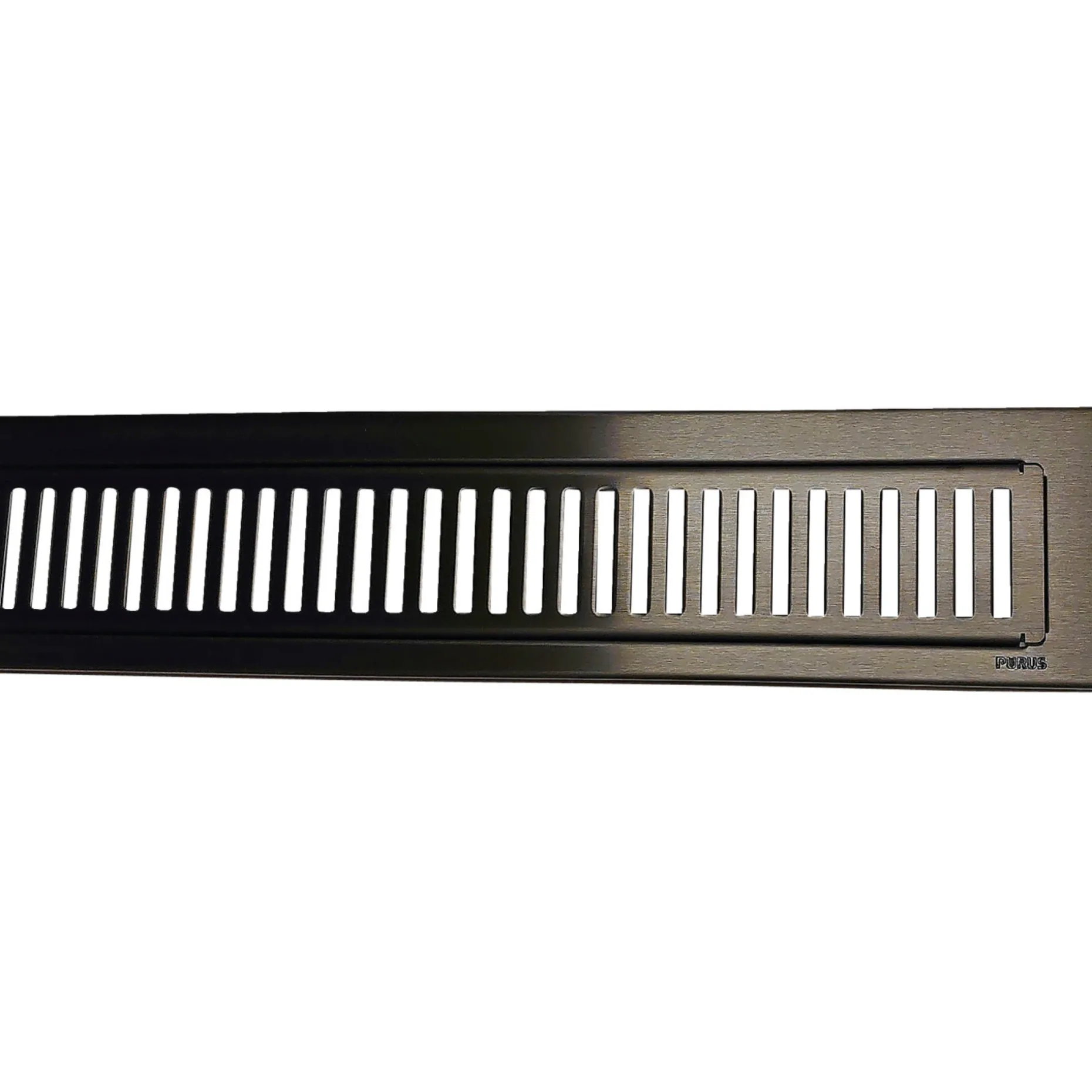 PURUS 1000 MM RIB, SORT AFLØBSRIST 92.50 X 1000 MM