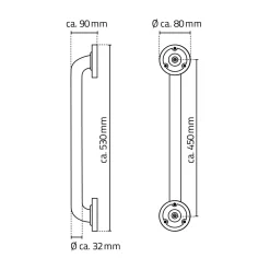RIDDER ASSISTENT 45 CM, SORT BADEKARSGREB