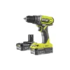 RYOBI ONE+ R18DD2-220S BORE-/SKRUEMASKINE AKKU MED BATTERI OG LADER