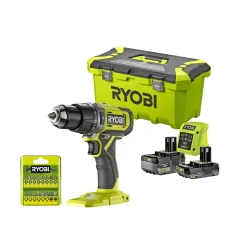 RYOBI SLAGBOREMASKINE AKKU MED BATTERI OG LADER