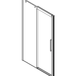 SCANBAD CLASSIC SKYDEDØR KROM/KLAR 140 X 200 X 10 CM