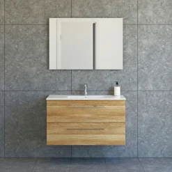 SCANBAD DINA INKL. SELECT SPEJL BADMØBEL VARM EG 2 SKUFFER 101 CM