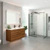 SCANBAD FLEXI D101-01, SORT PROFIL, 1 STK. FAST BRUSEVÆG KLAR GLAS 99 CM