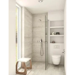 SCANBAD FLEXI MAT ALU PROFIL, 1 STK. BRUSEDØR KLAR GLAS 79 CM