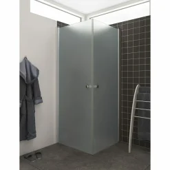 SCANBAD FLEXI MAT ALU PROFIL, 1 STK. BRUSEDØR 69 CM FROSTET GLAS