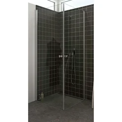 SCANBAD FLEXI MAT ALU PROFIL, 1 STK. BRUSEDØR KLAR GLAS 89 CM