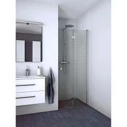 SCANBAD FLEXI MAT ALU PROFIL, 1 STK. FOLDEDØR KLAR GLAS 69 CM