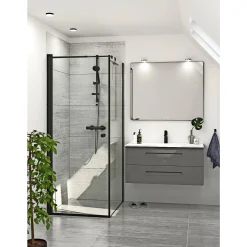SCANBAD FLEXI SORT PROFIL, 1 STK. BRUSEDØR KLAR GLAS 79 CM