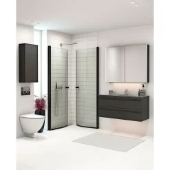SCANBAD FLEXI SORT PROFIL, 1 STK. BRUSEDØR 74 CM KLART GLAS