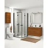 SCANBAD FLEXI SORT PROFIL, 1 STK. FOLDEDØR KLAR GLAS 69 CM