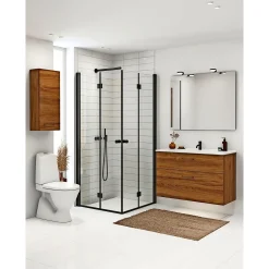 SCANBAD FLEXI SORT PROFIL, 1 STK. FOLDEDØR KLAR GLAS 69 CM