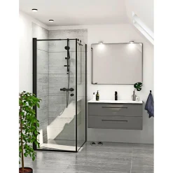 SCANBAD FLEXI SORT PROFIL, 1 STK. BRUSEDØR KLAR GLAS 89 CM