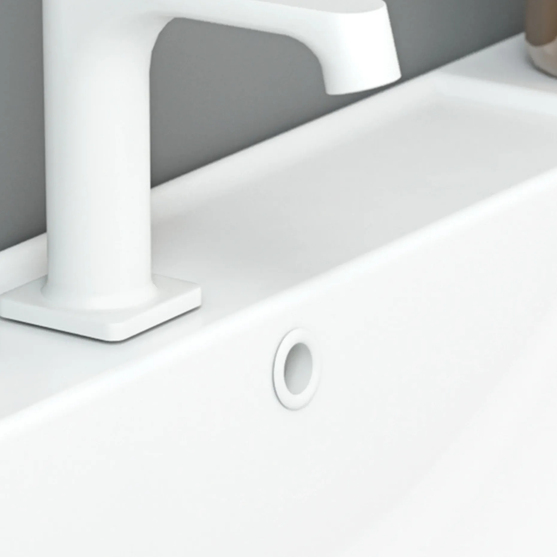 SCANBAD MAT HVID Ø 30 MM OVERLØBSROSET