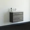SCANBAD MULTO LOTTO BADMØBEL PINE GREY MED METALSKUFFER 85 CM