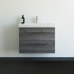 SCANBAD MULTO LOTTO BADMØBEL PINE GREY MED METALSKUFFER 85 CM