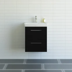 SCANBAD MULTO LOTTO BADMØBEL SORT MED METALSKUFFER 55 CM