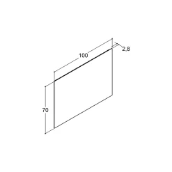 SCANBAD MULTO SPEJL UDEN LYSSTYRING 70 X 100 CM