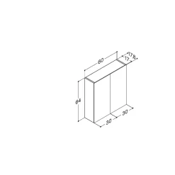 SCANBAD MULTO SPEJLSKAB UDEN LAMPER HVID 60 X 64 CM