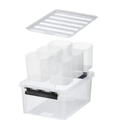 SMARTSTORE CLASSIC 15 OPBEVARINGSKASSE M LÅG + INDSATS TRANSPARENT 14 L