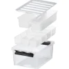 SMARTSTORE CLASSIC OPBEVARINGSKASSE M LÅG + INDSATS TRANSPARENT 14 L