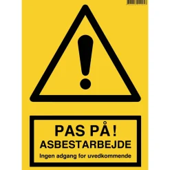 SYDVESTA ASBEST ADVARSELSSKILT