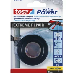 TESA EXTREME REPAIR SILIKONETAPE 2,50 M X 19 MM SORT