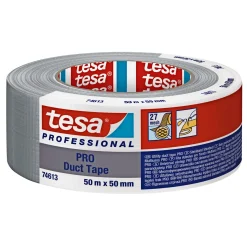 TESA PROFESSIONAL PRO LÆRREDSTAPE 50M X 50MM SØLV