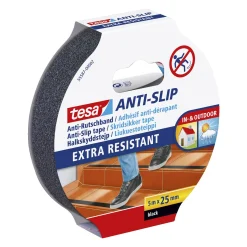 TESA SKRIDSIKKER TAPE 5 M X 25 MM SORT