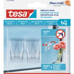 TESA TIL TRANSPARENTE OVERFLADER OG GLAS KLÆBEKROG 1 KG 2 STK