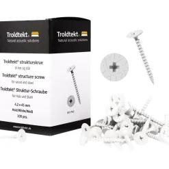 TROLDTEKT STRUKTURSKRUE HVID 4,2X45 MM