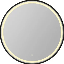 VASSO CAVO RUNDT SPEJL MED LED-LYS Ø80 CM MAT SORT