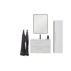 VASSO MILANO SOFTCLOSE BADMØBEL HVID 2 SKUFFER 80 CM