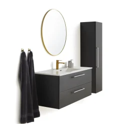 VASSO MILANO SOFTCLOSE BADMØBEL SORT 2 SKUFFER 120 CM