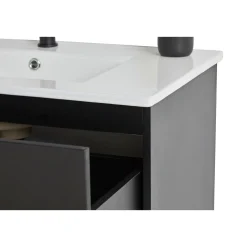 VASSO MILANO SOFTCLOSE BADMØBEL SORT 2 SKUFFER 80 CM