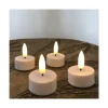 VELI LINE 4 STK HVIDE MED TIMER LED FYRFADSLYS