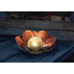 VELI LINE LOTUS SOLCELLE LAMPE METAL 10 CM