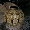 VELI LINE MARRAKECH SOLCELLE LANTERNE KOBBERFARVET 23 CM
