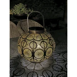 VELI LINE MARRAKECH SOLCELLE LANTERNE KOBBERFARVET 23 CM