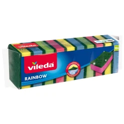 VILEDA RAINBOW SKRUBBESVAMP MULTI 10 STK