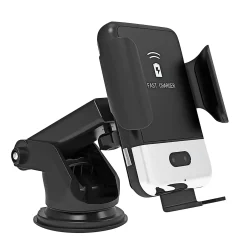 WORK>IT SMARTPHONEHOLDER MED TRÅDLØS OPLADNING HOLDER SORT 122X86X107 MM