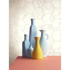 XL-BYG HEXA LEMON SORBET GLOSSY VÆGFLISE 15X17,3 HVID