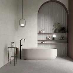 XL-BYG SHELLSTONE GRIGIO SOKKELFLISE 7X60 GRÅ